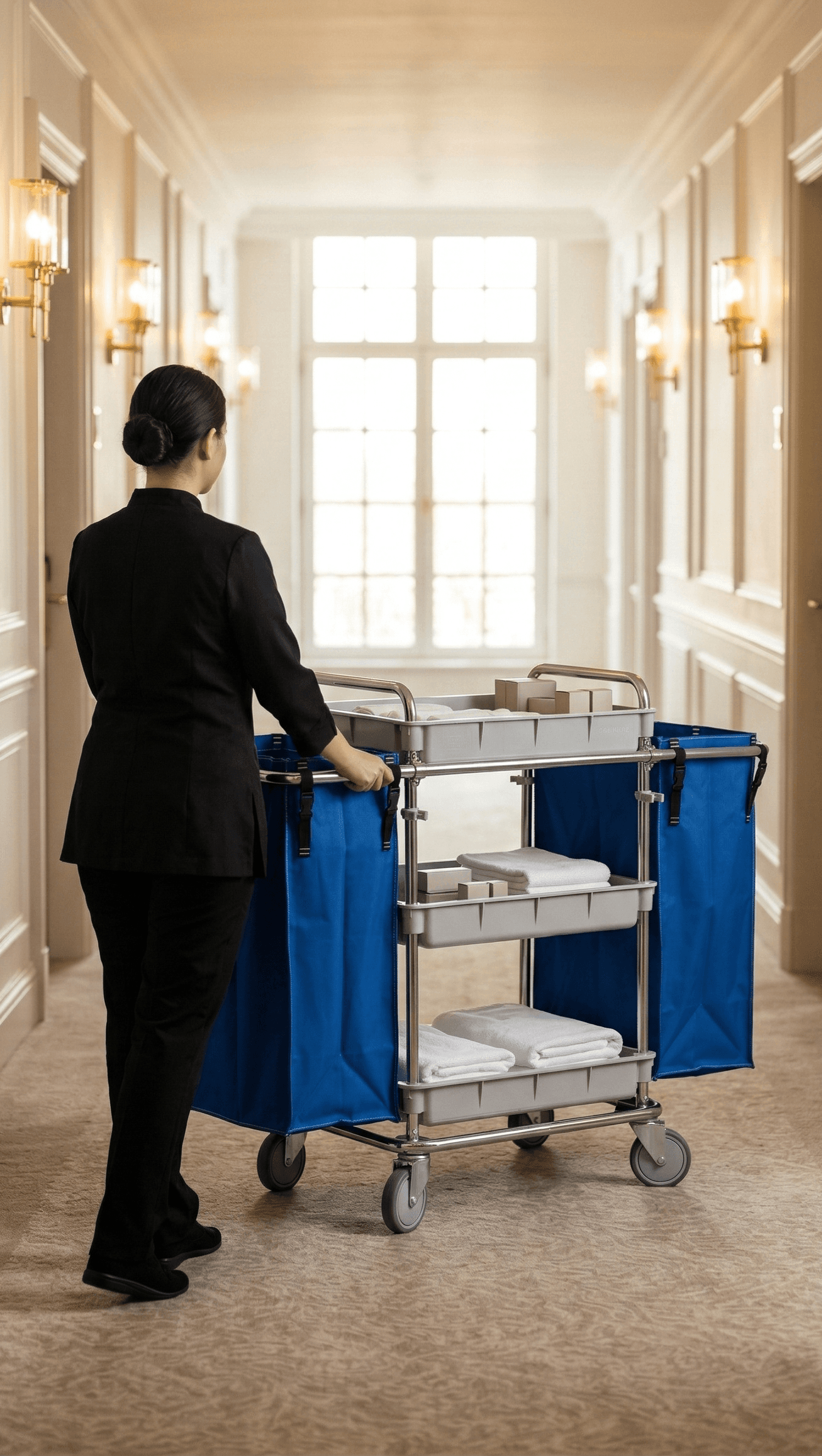 Equipamiento profesional de limpieza para hoteles