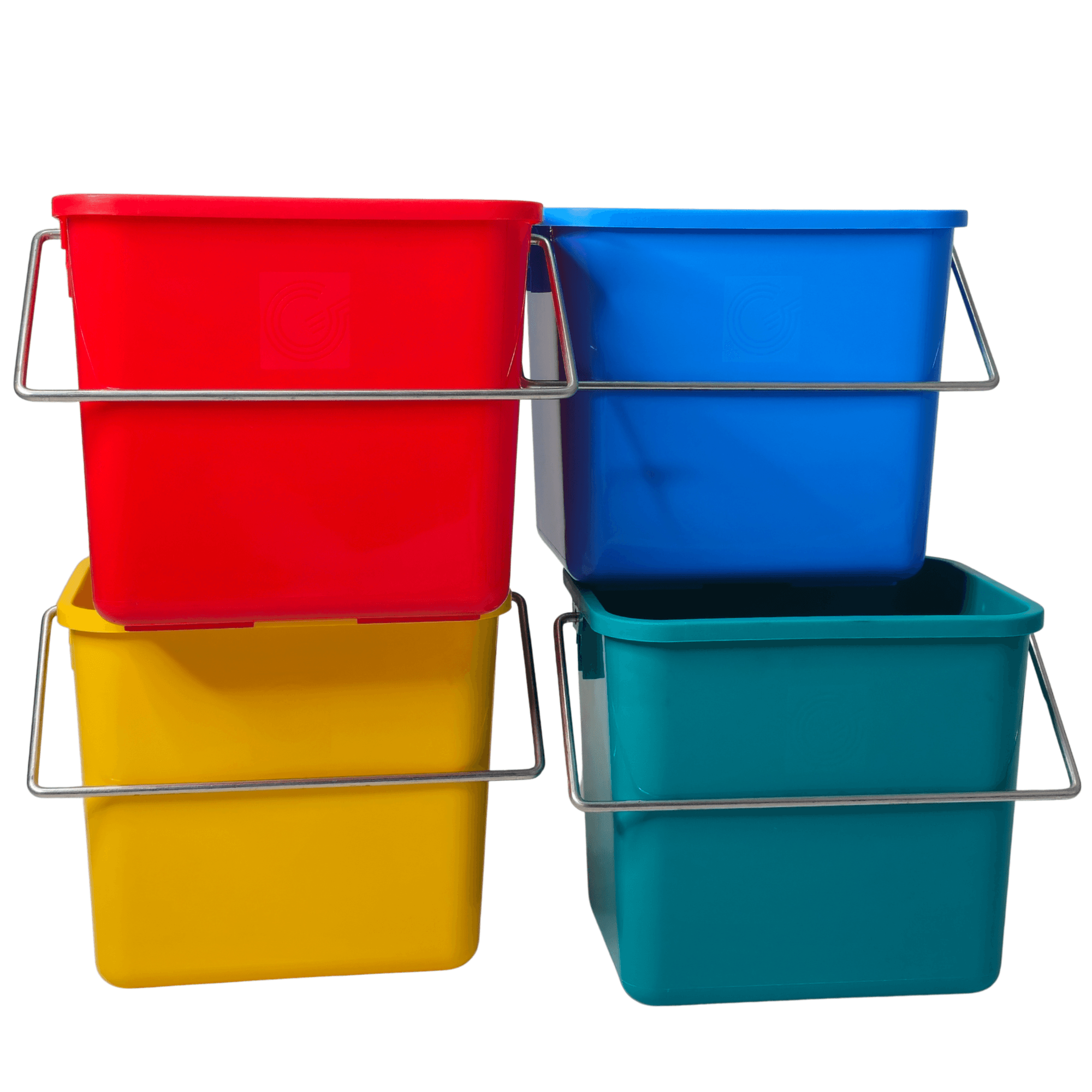 Pack 4 cubos de limpieza colores.